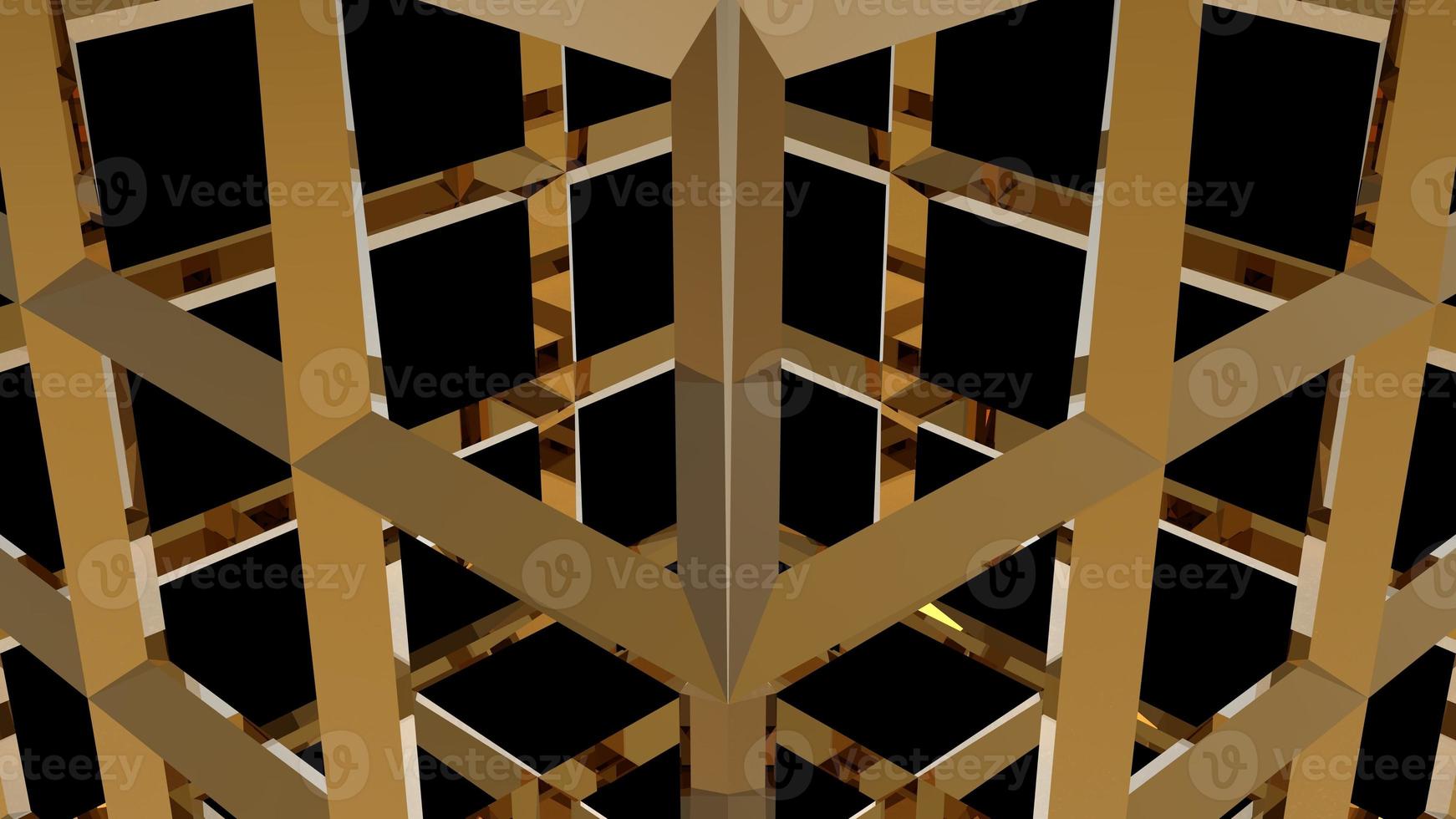 bronzen 3d modern wireframe meetkundig structuur achtergrond foto