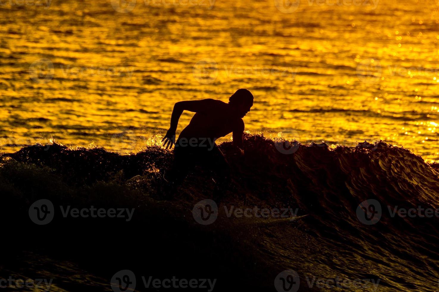 toneel- zonsondergang visie foto