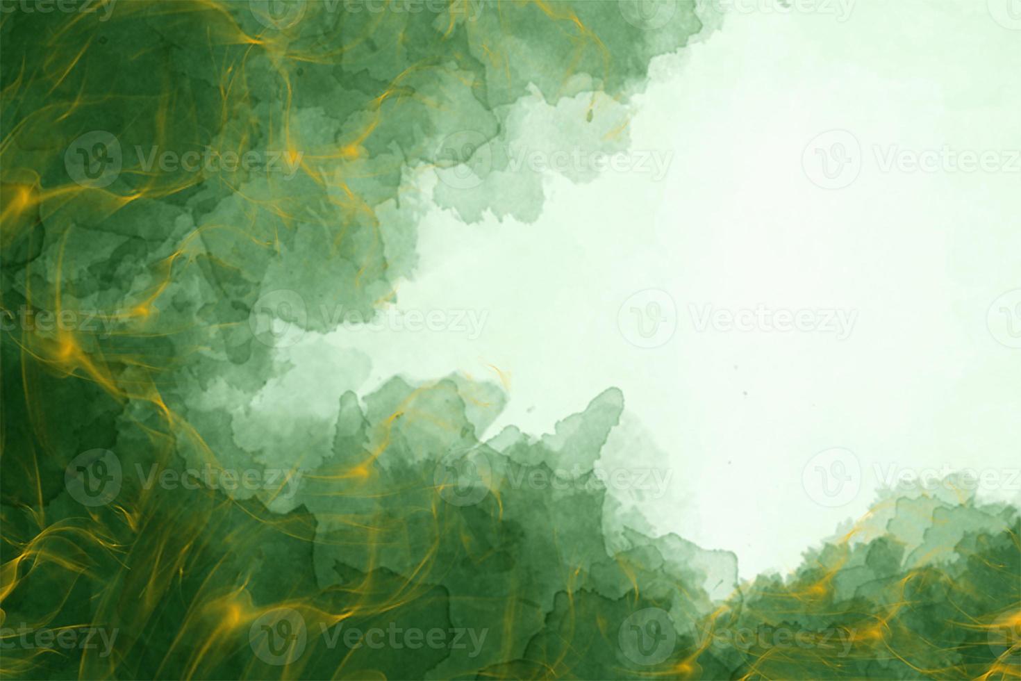 groen goud glanzend waterverf abstract achtergrond foto