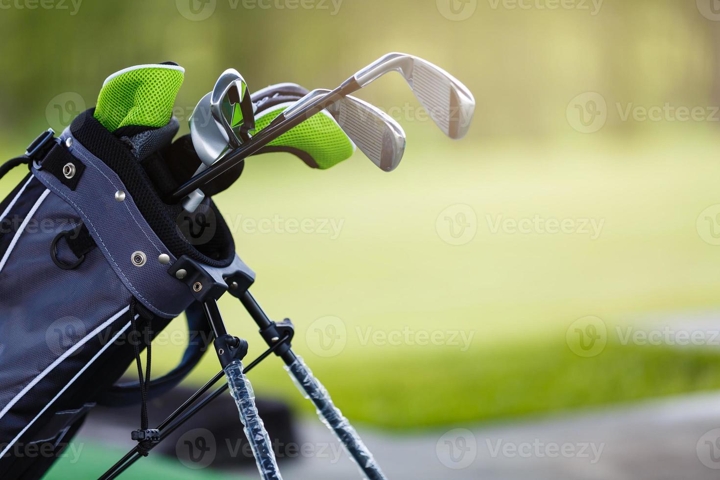 golf Clubs Bij een golf toevlucht. reeks van golf Clubs foto