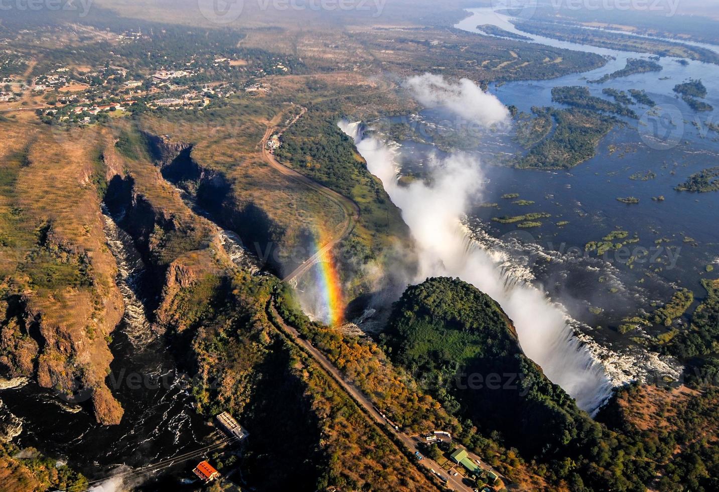 Victoria valt Bij de grens van Zambia en Zimbabwe foto