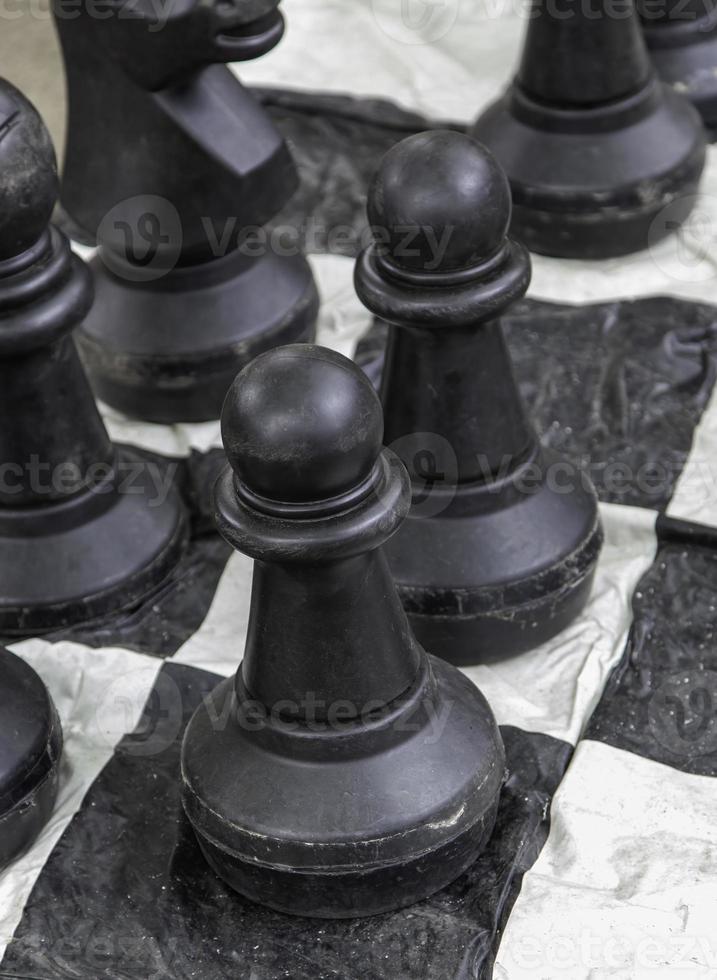 schaak bord figuren foto