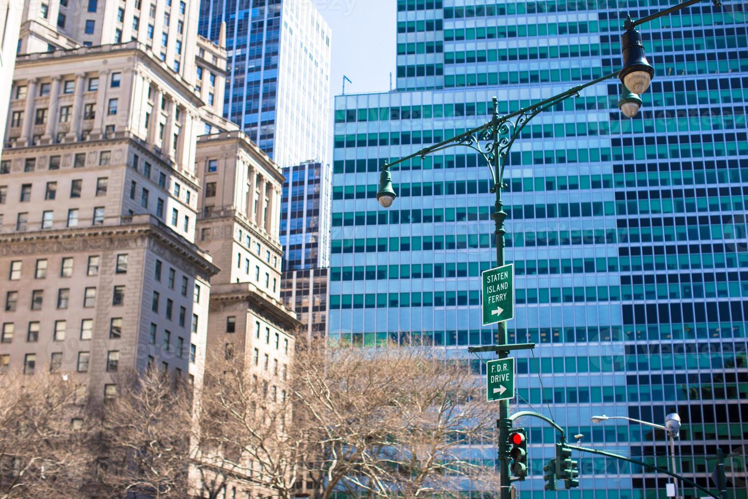 nieuw york stad wolkenkrabbers Bij Manhattan foto