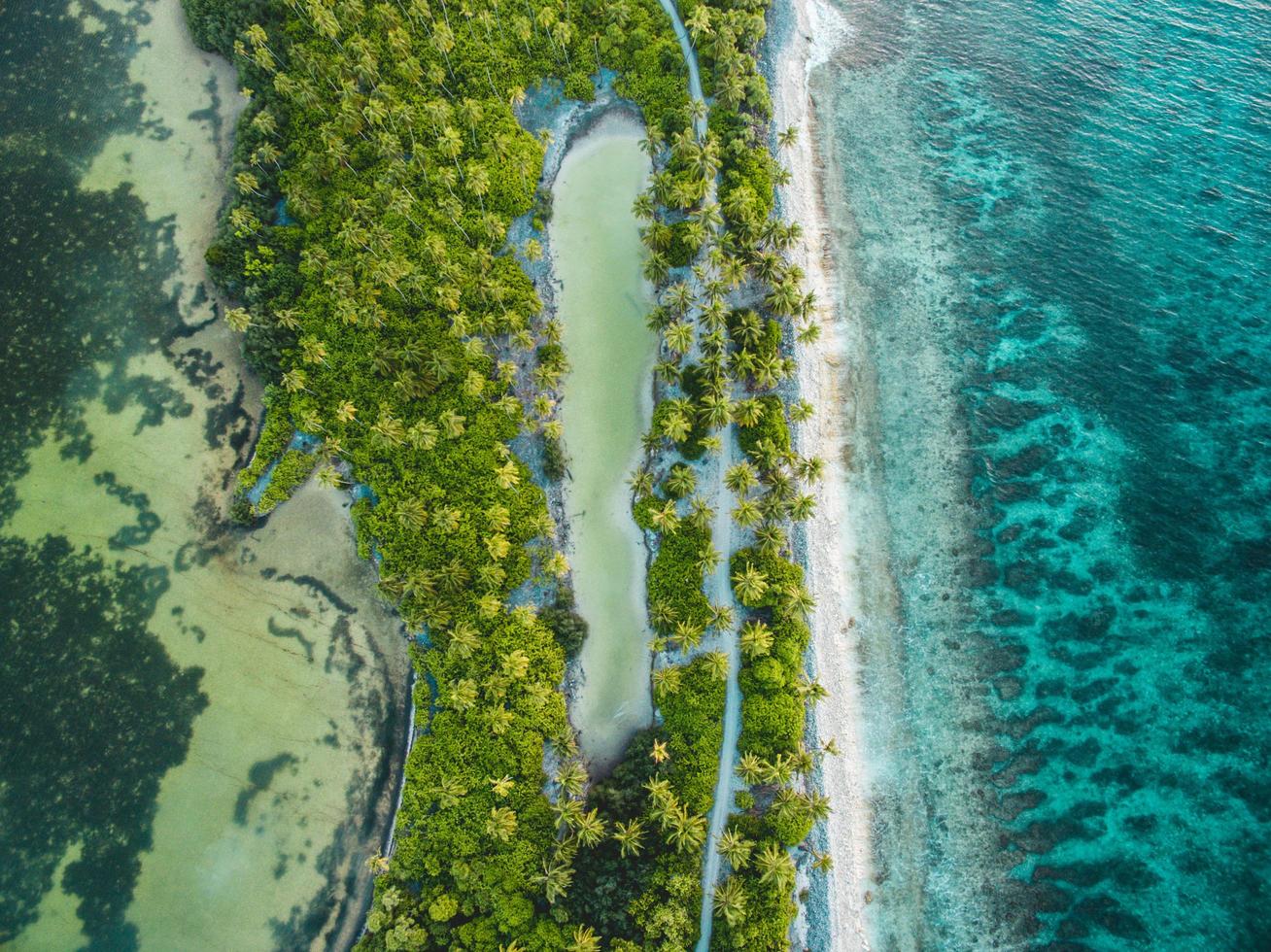 luchtfoto van de Maldiven foto