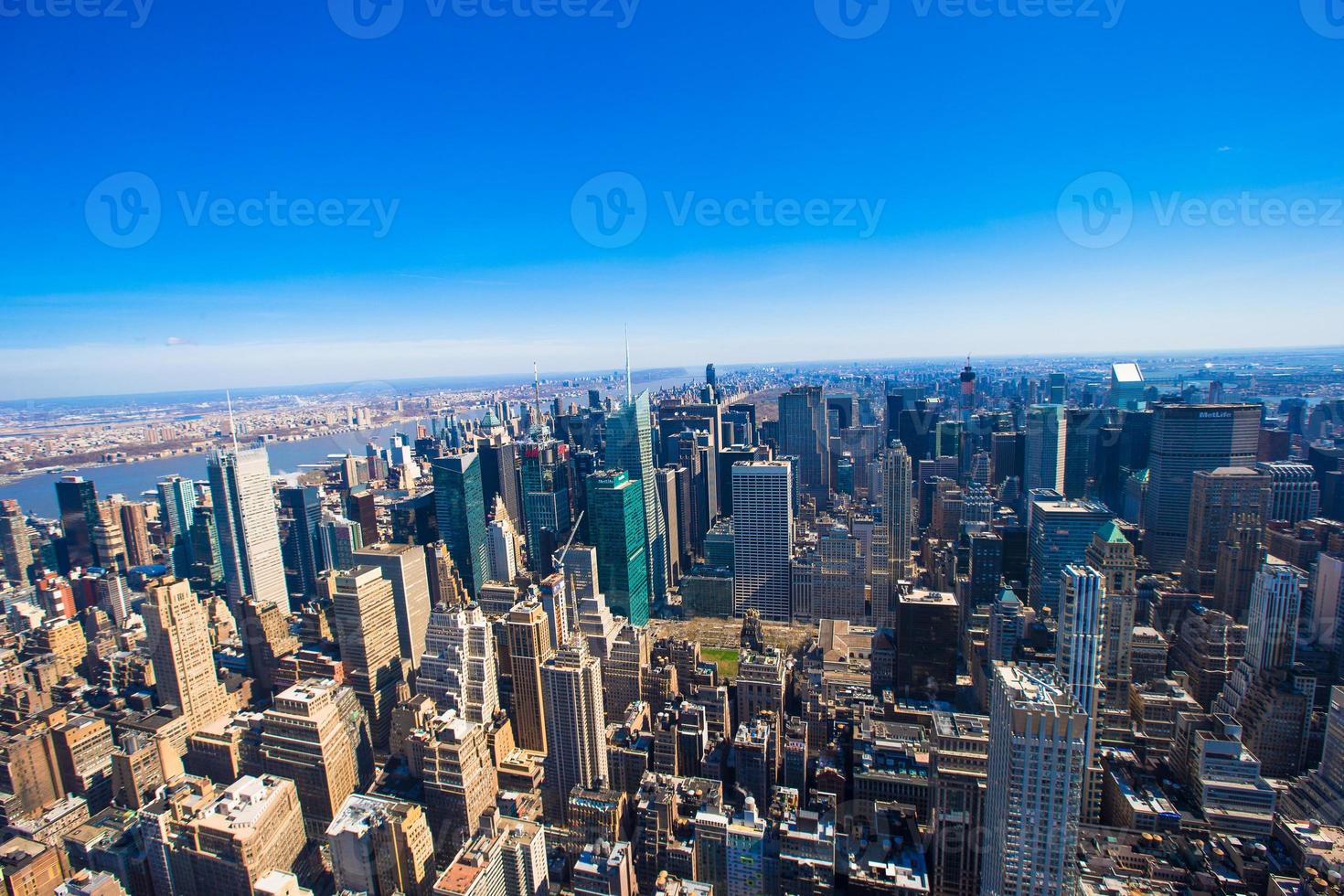 vew van Manhattan van de rijk staat gebouw, nieuw york foto
