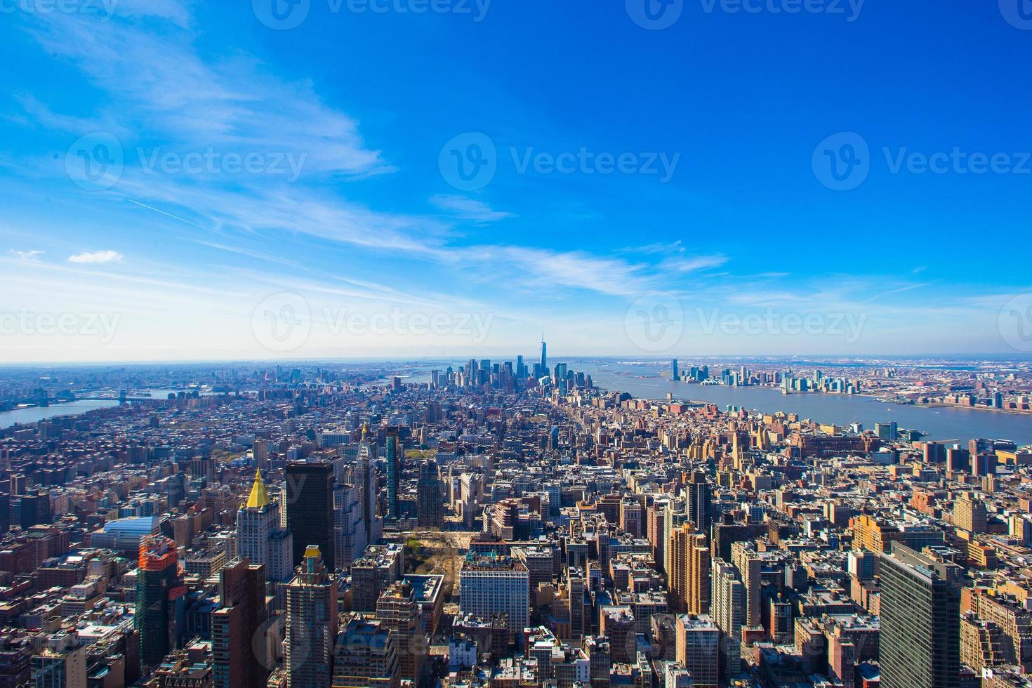 vew van Manhattan van de rijk staat gebouw, nieuw york foto