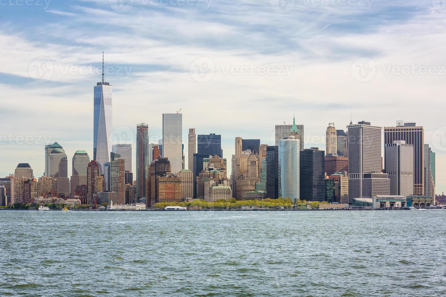 uitzicht op de skyline van manhattan in nyc foto