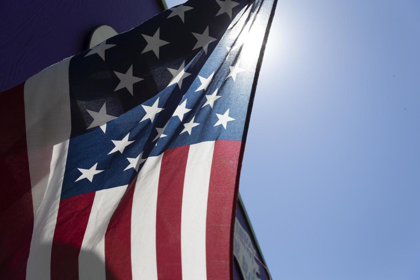 close-up van de Amerikaanse vlag foto