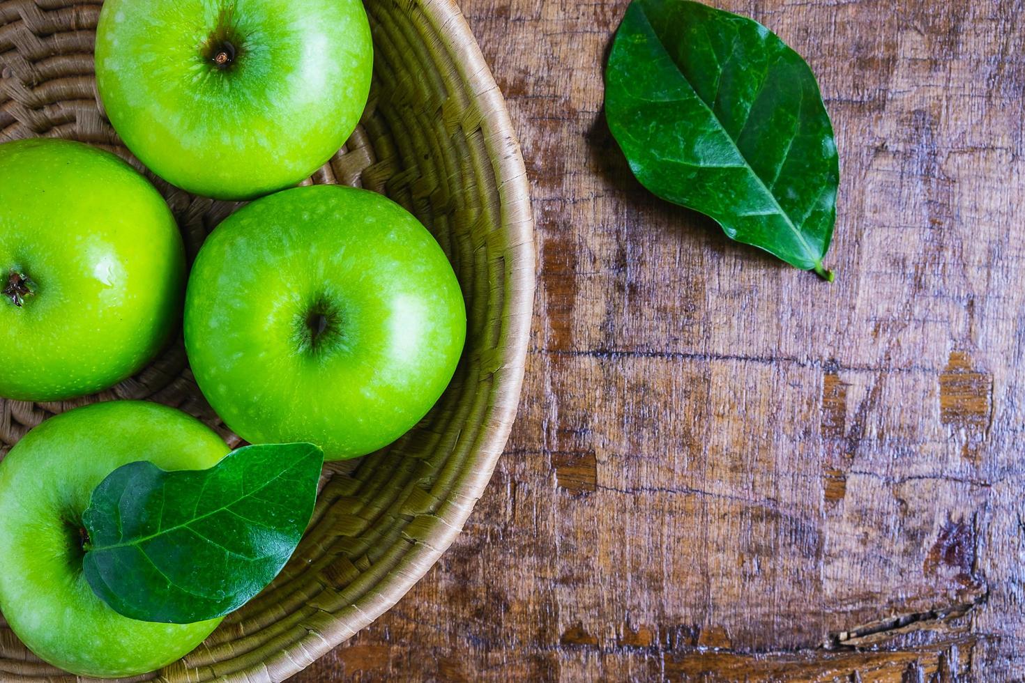 close-up van groene appels foto