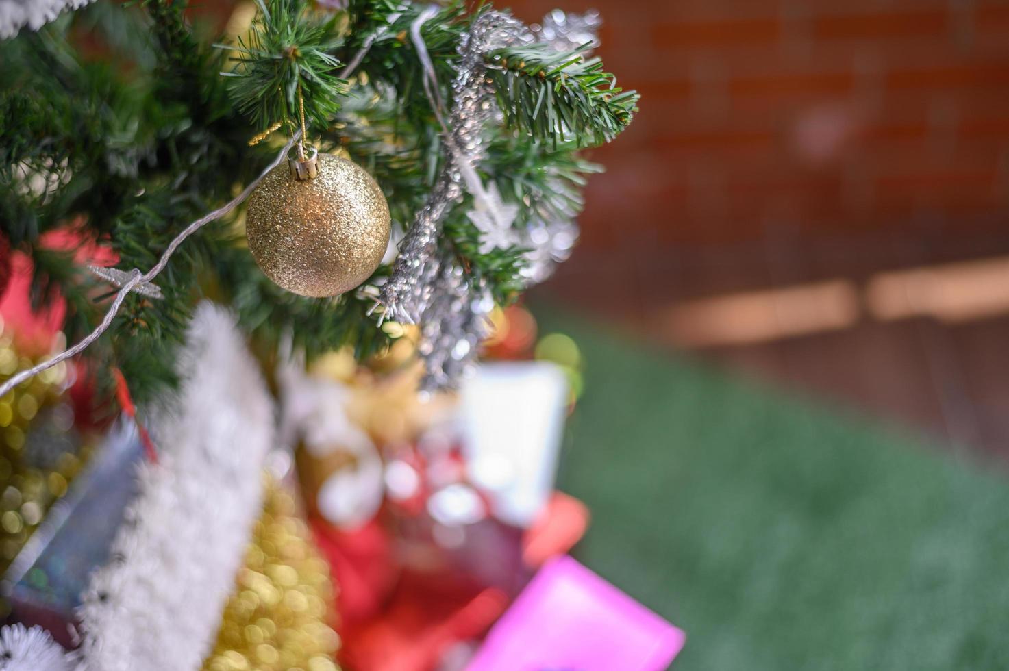close-up van een kerstboom foto