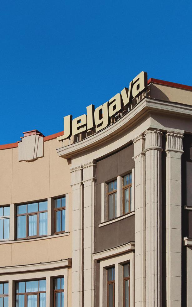 jelgava, Letland, 2020 - uitzicht op het jelgava hotel foto