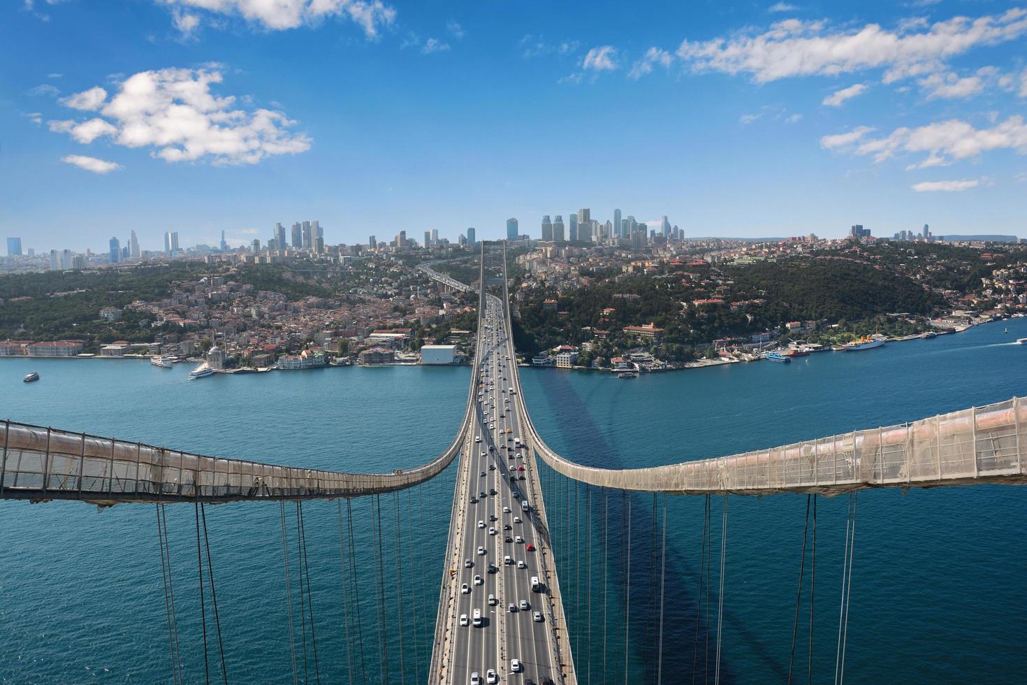 Istanbul uitzicht vanaf de brug foto