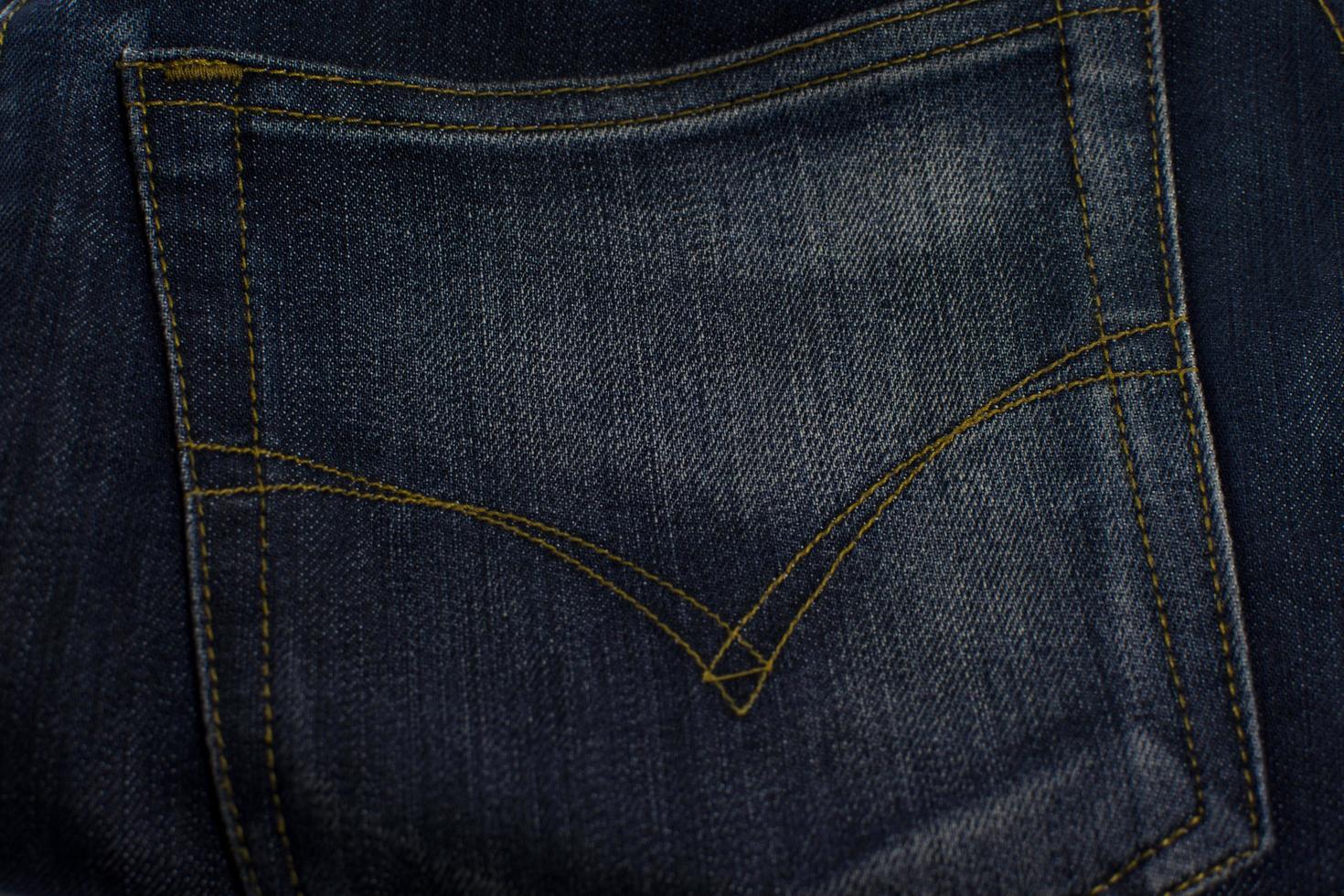 textuur van jeans zak close-up, achtergrond. foto