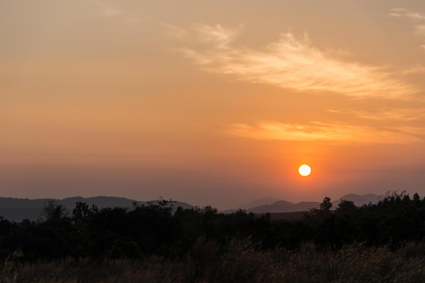 landschap bij zonsopgang foto