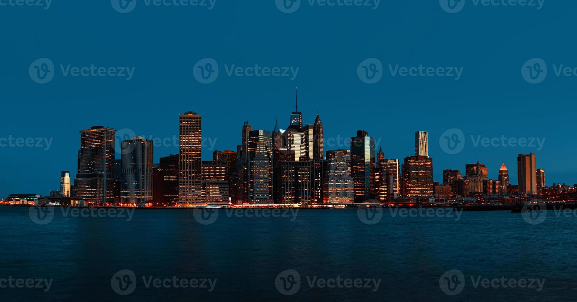 vroege ochtend skyline van New York panorama foto