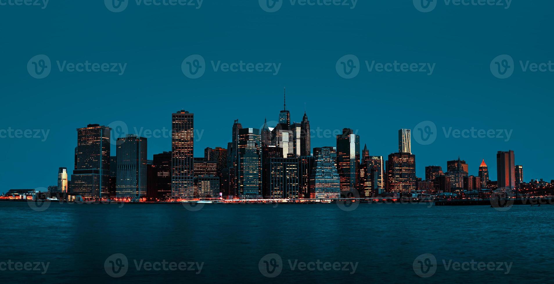 vroege ochtend skyline van New York panorama foto