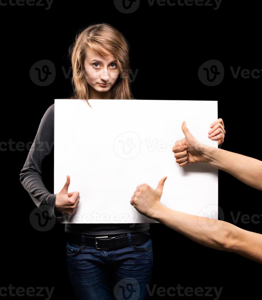 portret van een jong emotioneel vrouw foto