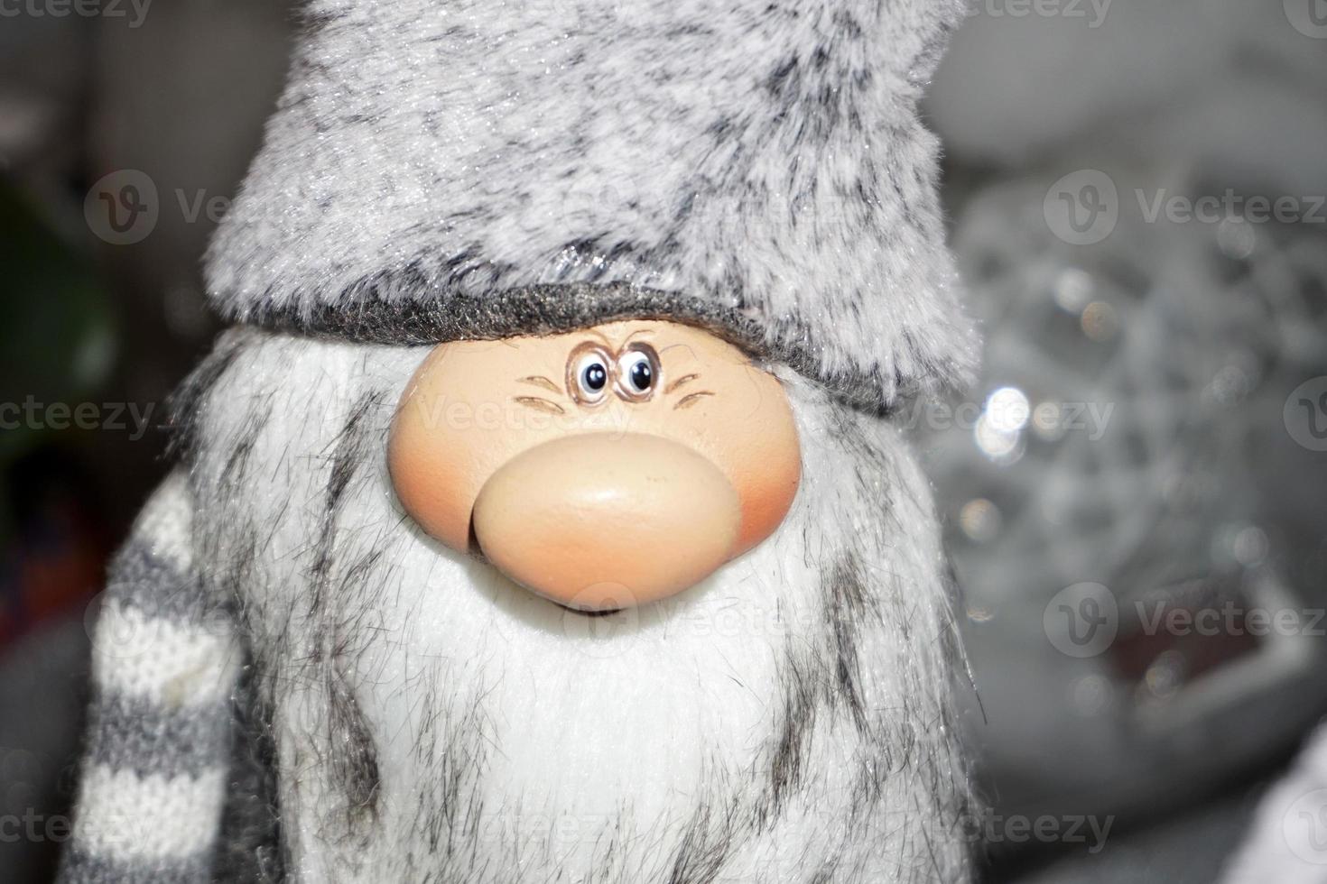 de kerstman claus gezicht dichtbij omhoog detail foto