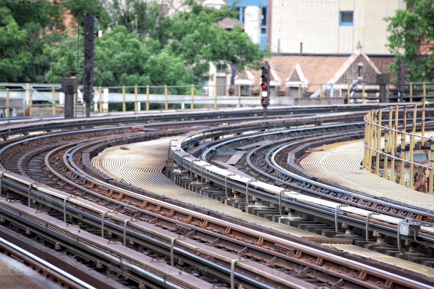 nieuw york metro trein sporen foto