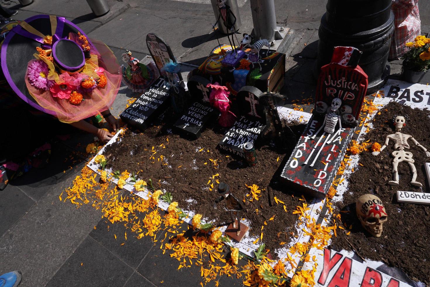 Mexico stad, Mexico - november 5 2017 - dag van dood viering foto