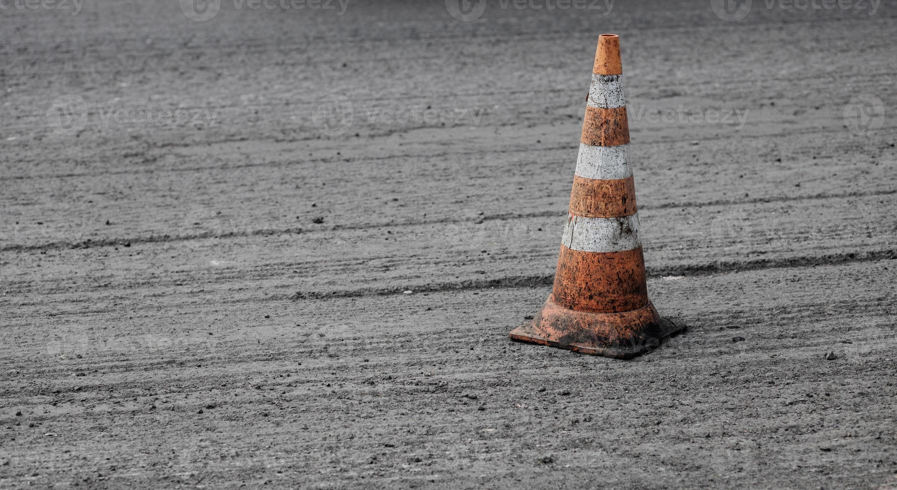 ijshoorntje barrière Aan weg foto