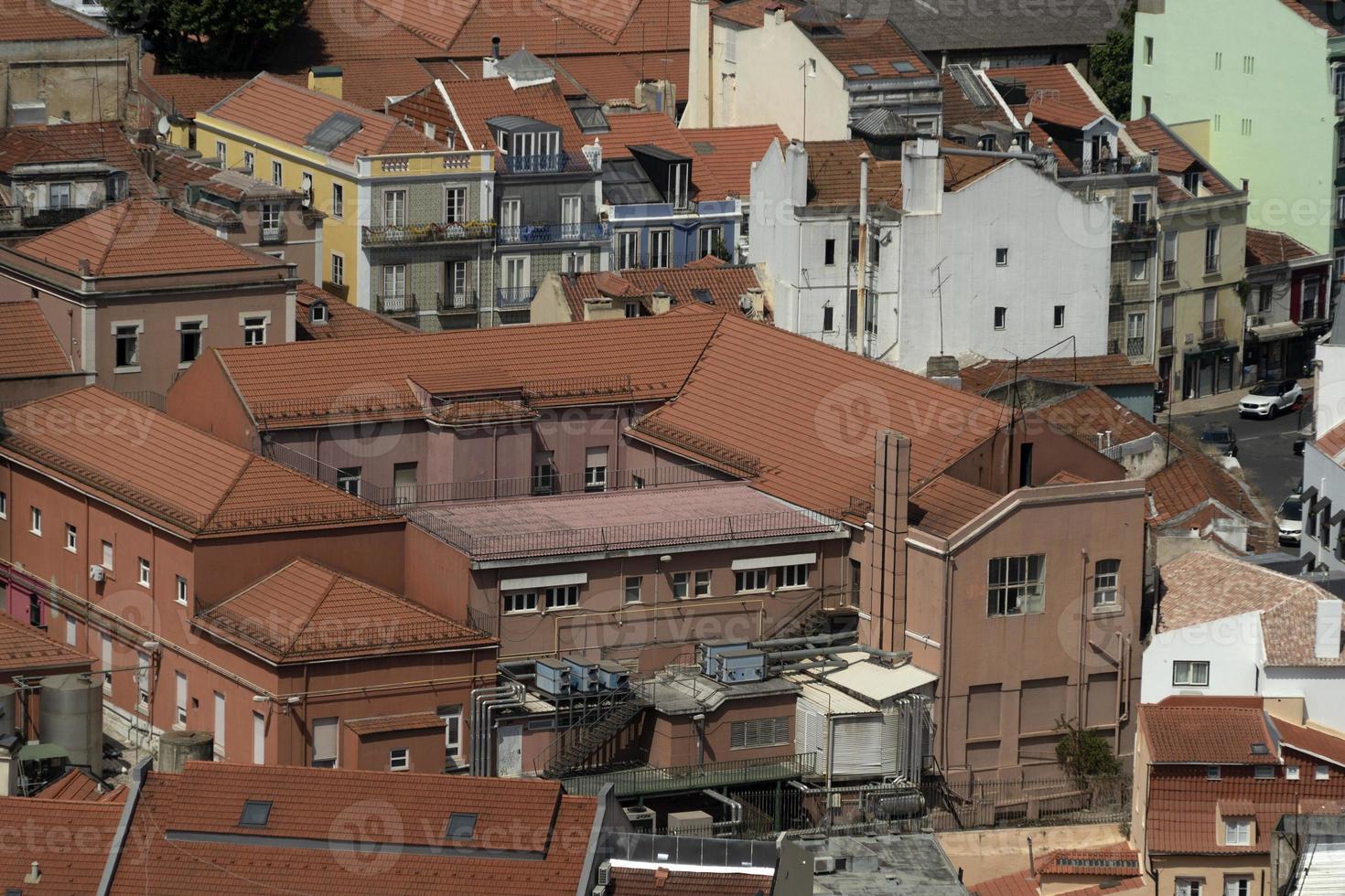 Lissabon antenne panorama landschap stadsgezicht foto