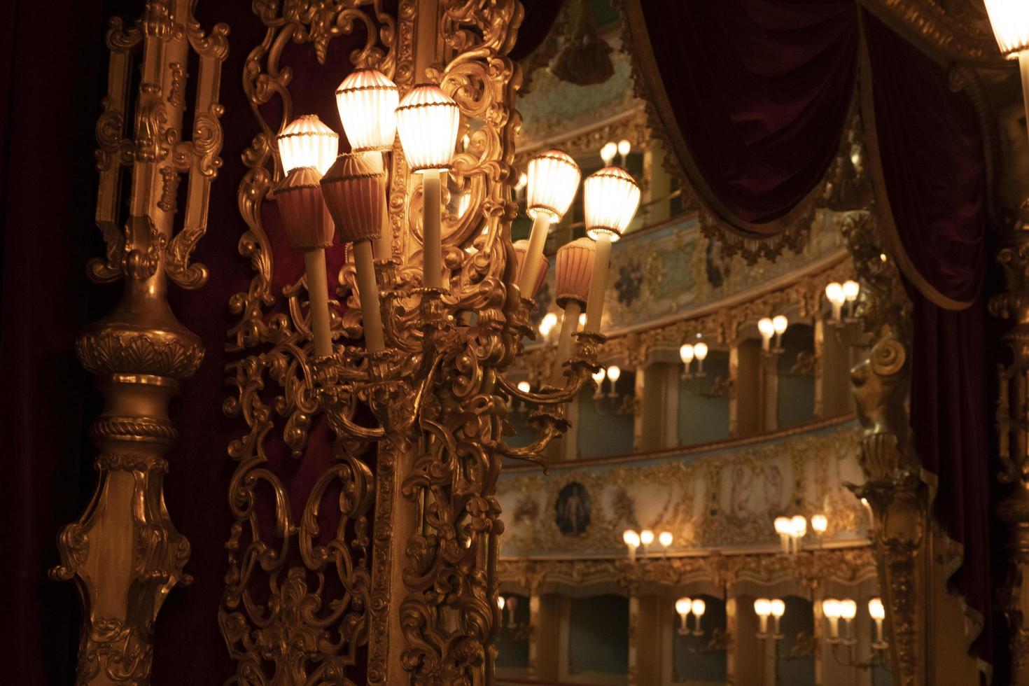 Venetië, Italië - september 15 2019 - la hek theater interieur visie foto