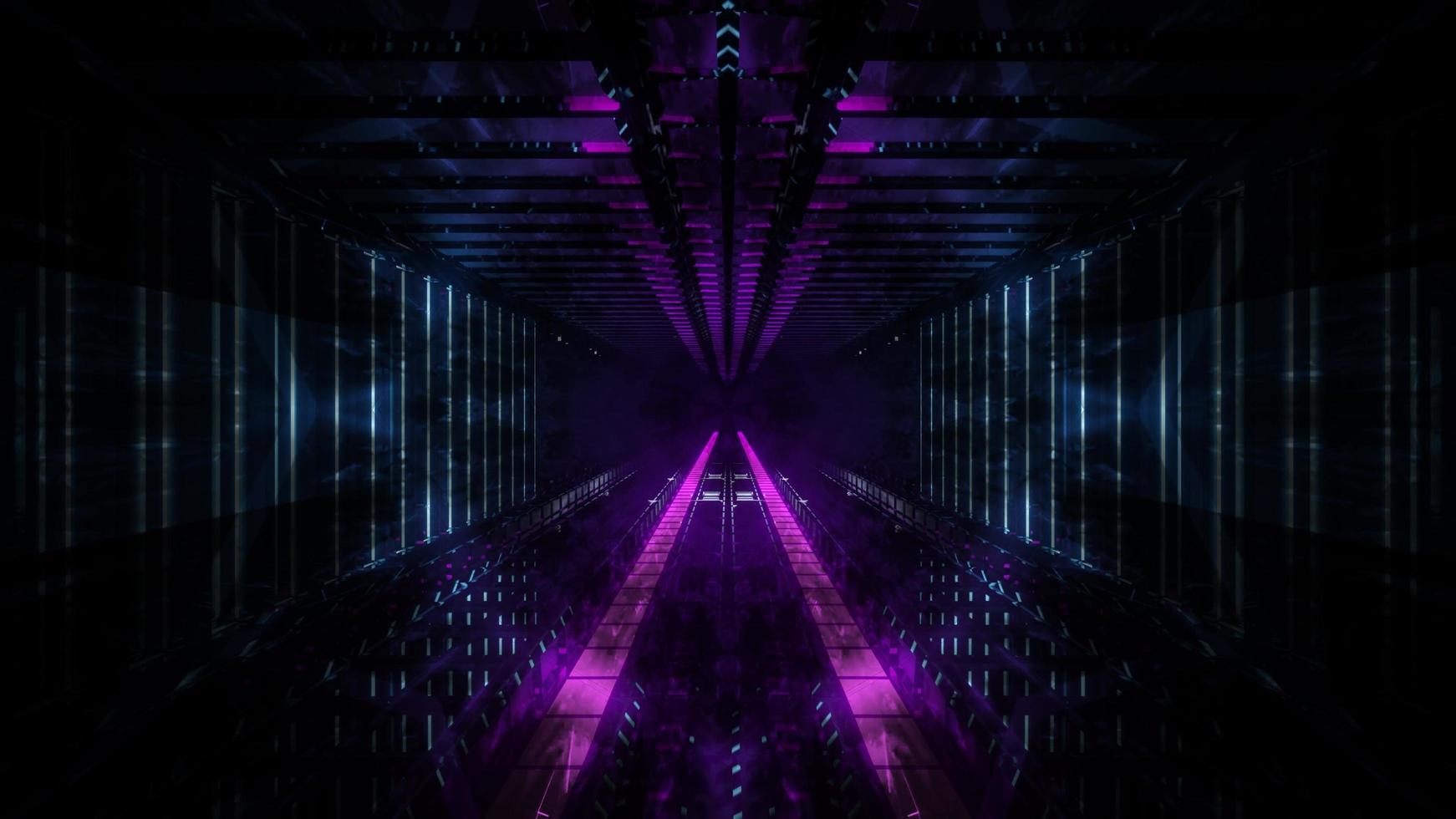 donkere tunnel droomvisie 3d illustation visueel achtergrondbehang kunstontwerp foto