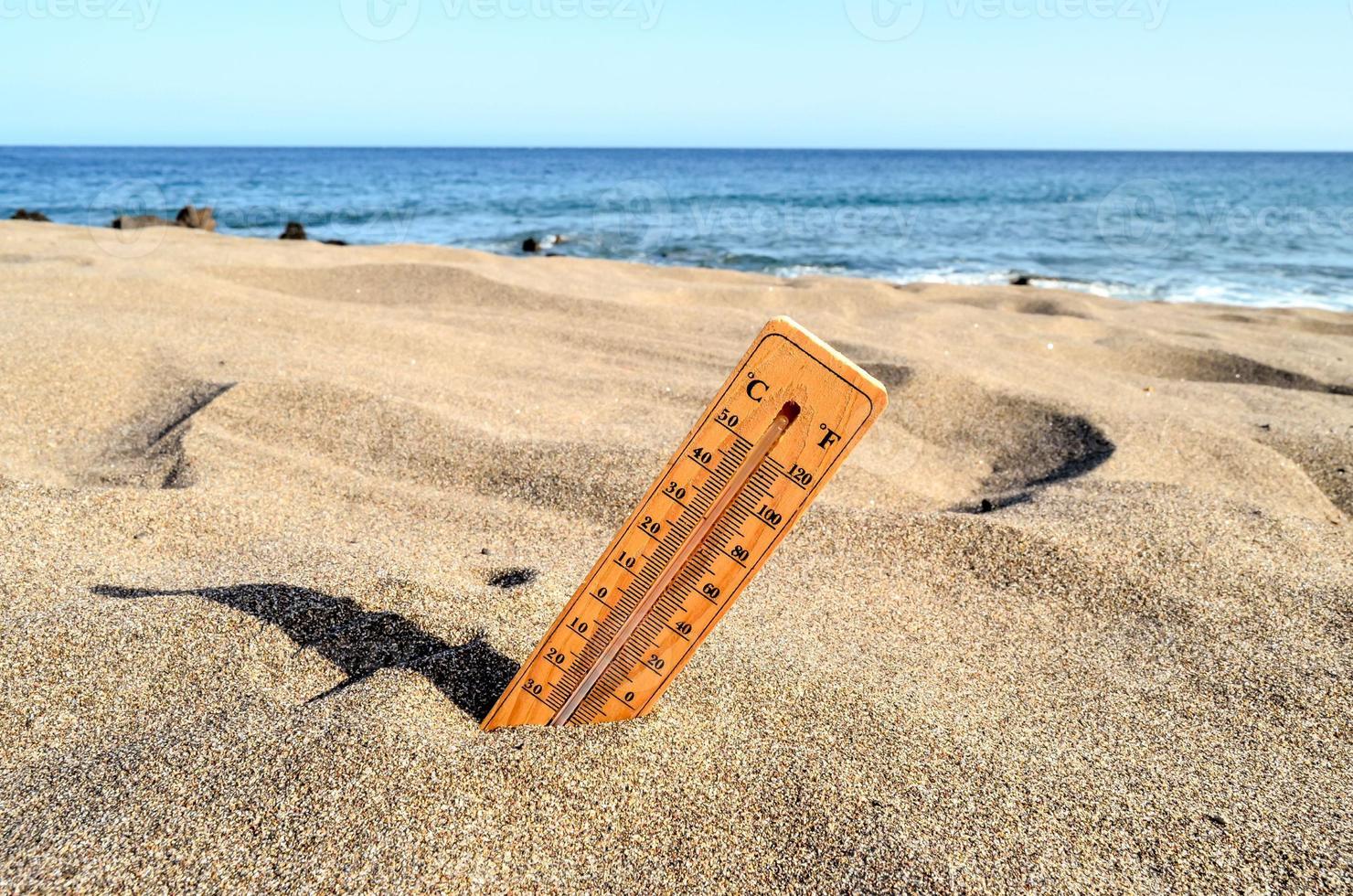 thermometer Bij de strand foto