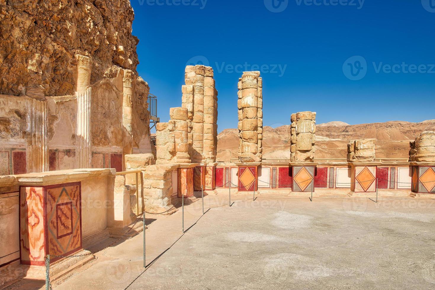 de paleis van koning van herodes masada foto