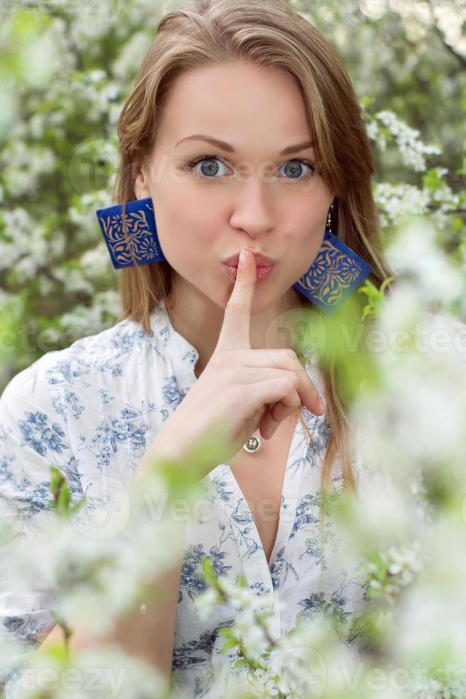 mooi blond vrouw foto