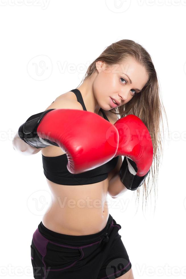 portret van sportief vrouw foto