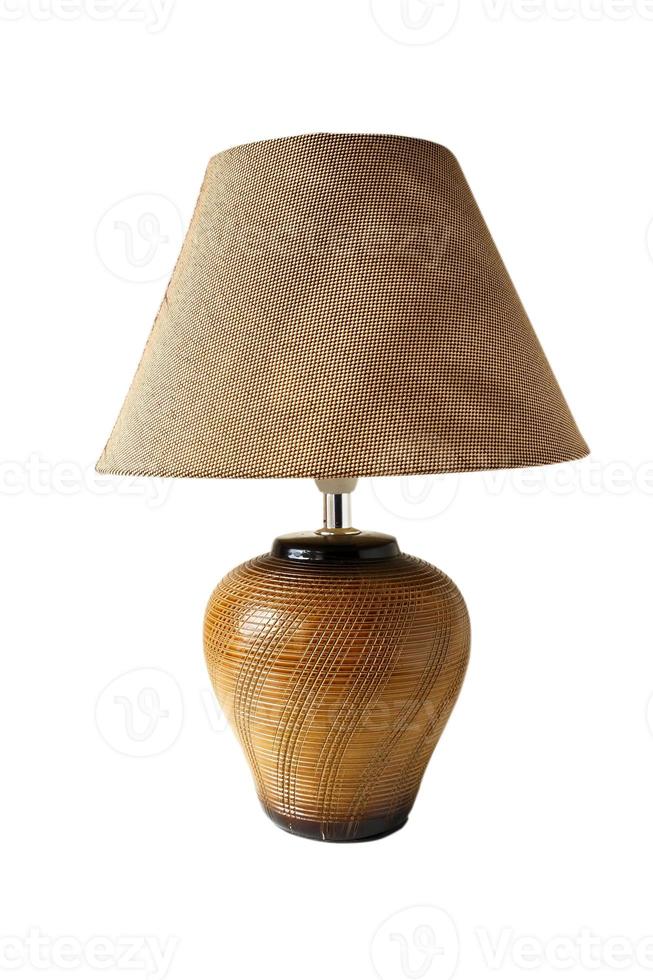 tafel lamp. geïsoleerd Aan een wit achtergrond. foto