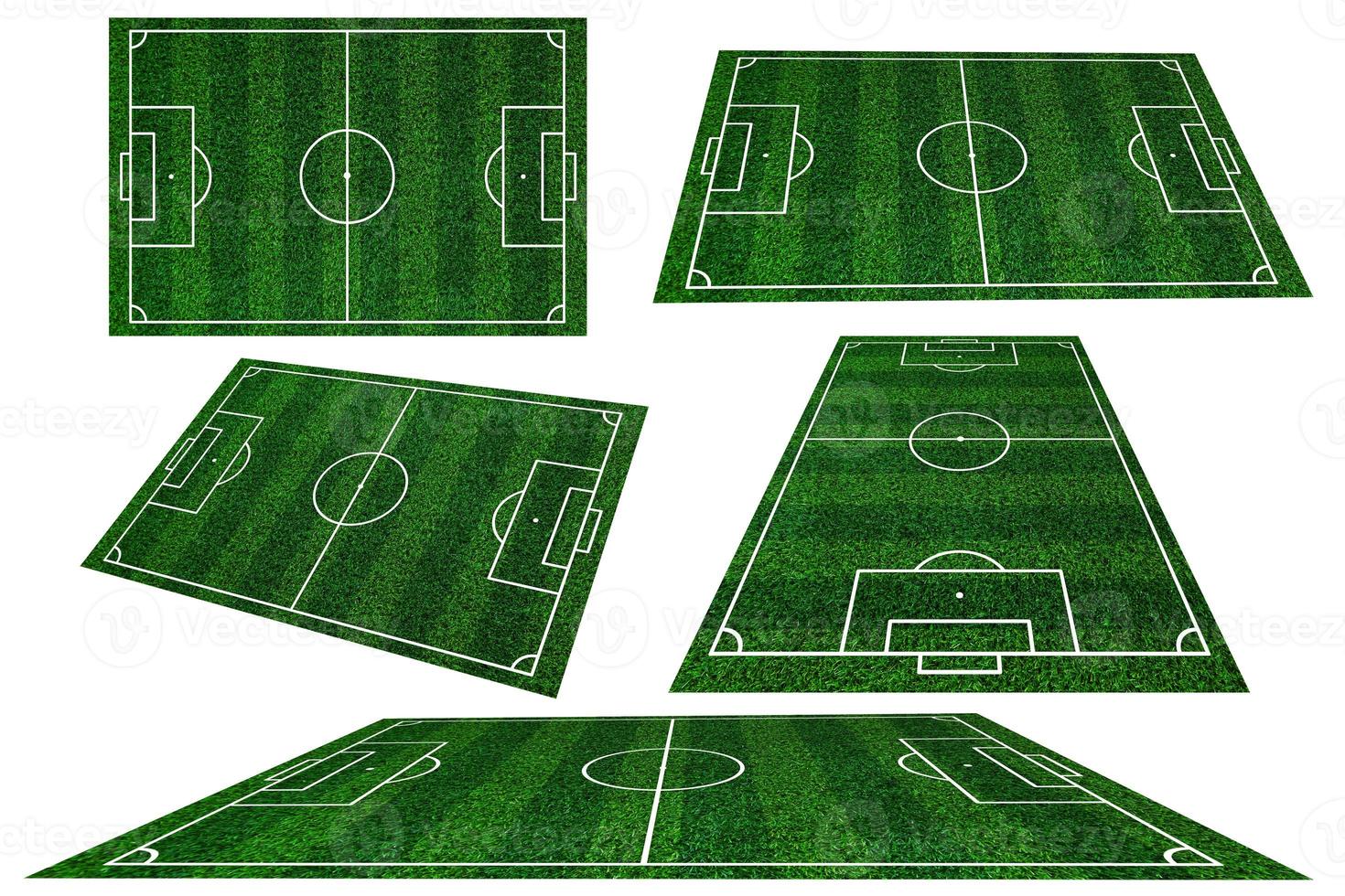 verzameling van voetbal veld- elementen uitzicht, groen gras Amerikaans voetbal veld- van kunstmatig gras achtergrond , spelen veld- van voetbal, wit lijnen dat afbakenen de gebieden foto