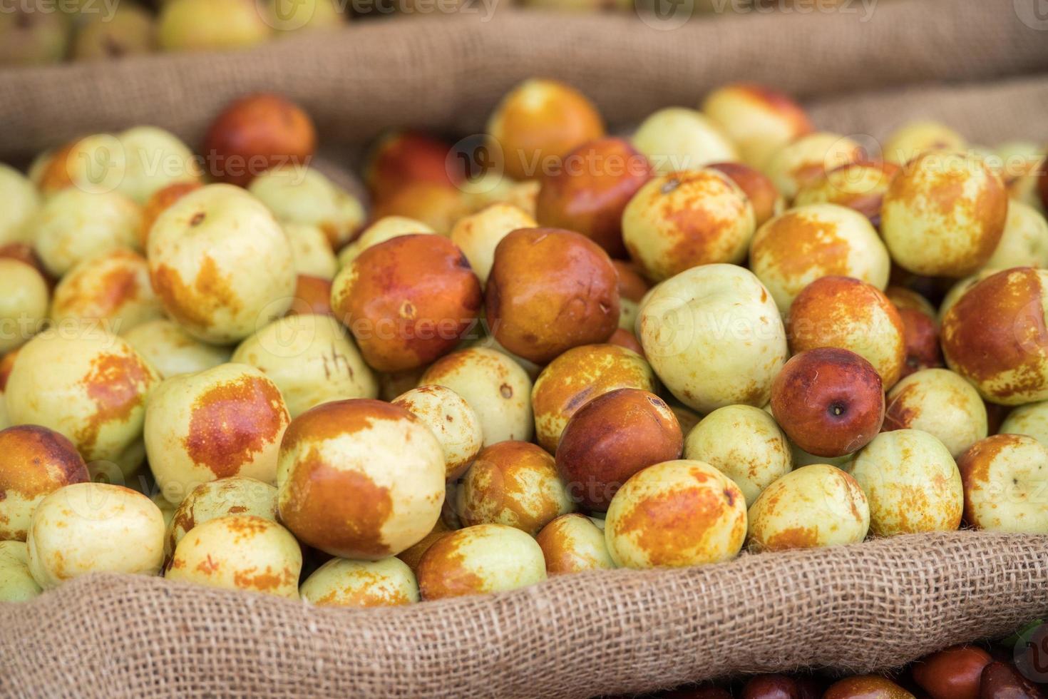 jujube fruit van Italië voor uitverkoop Bij markt foto