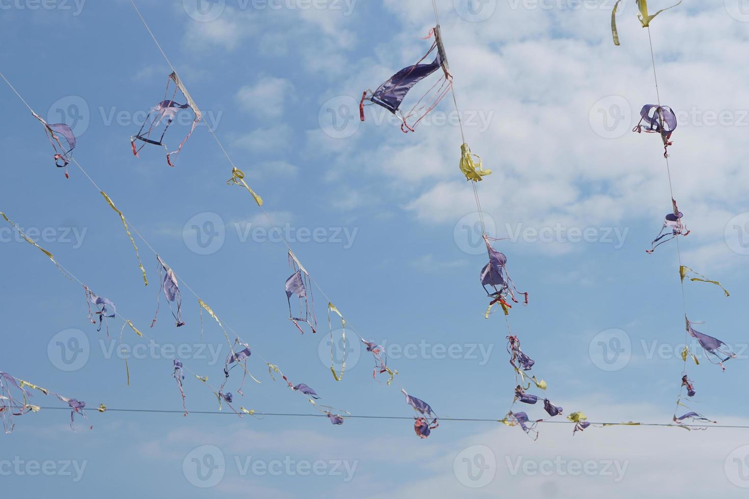 oud festival decoratie vlag lucht achtergrond foto