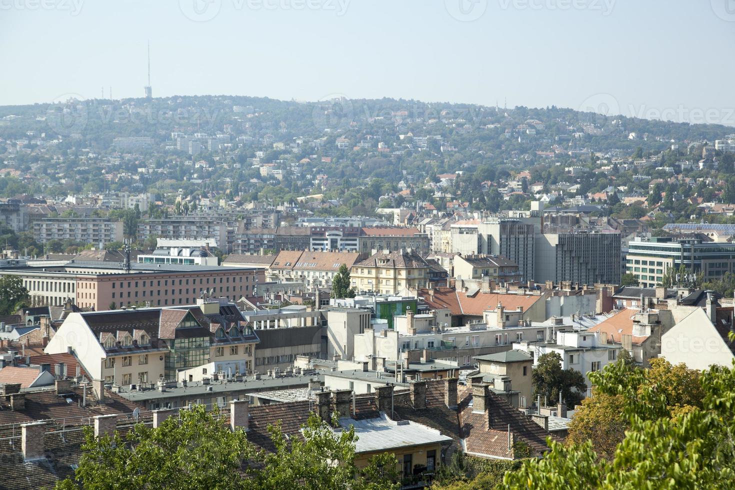 Boedapest nieuw stad- antenne visie foto