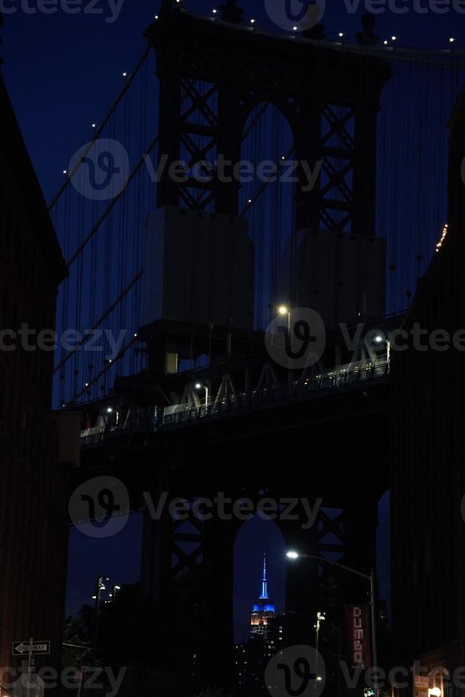 rijk staat gebouw nieuw york stad nacht visie van Dombo foto