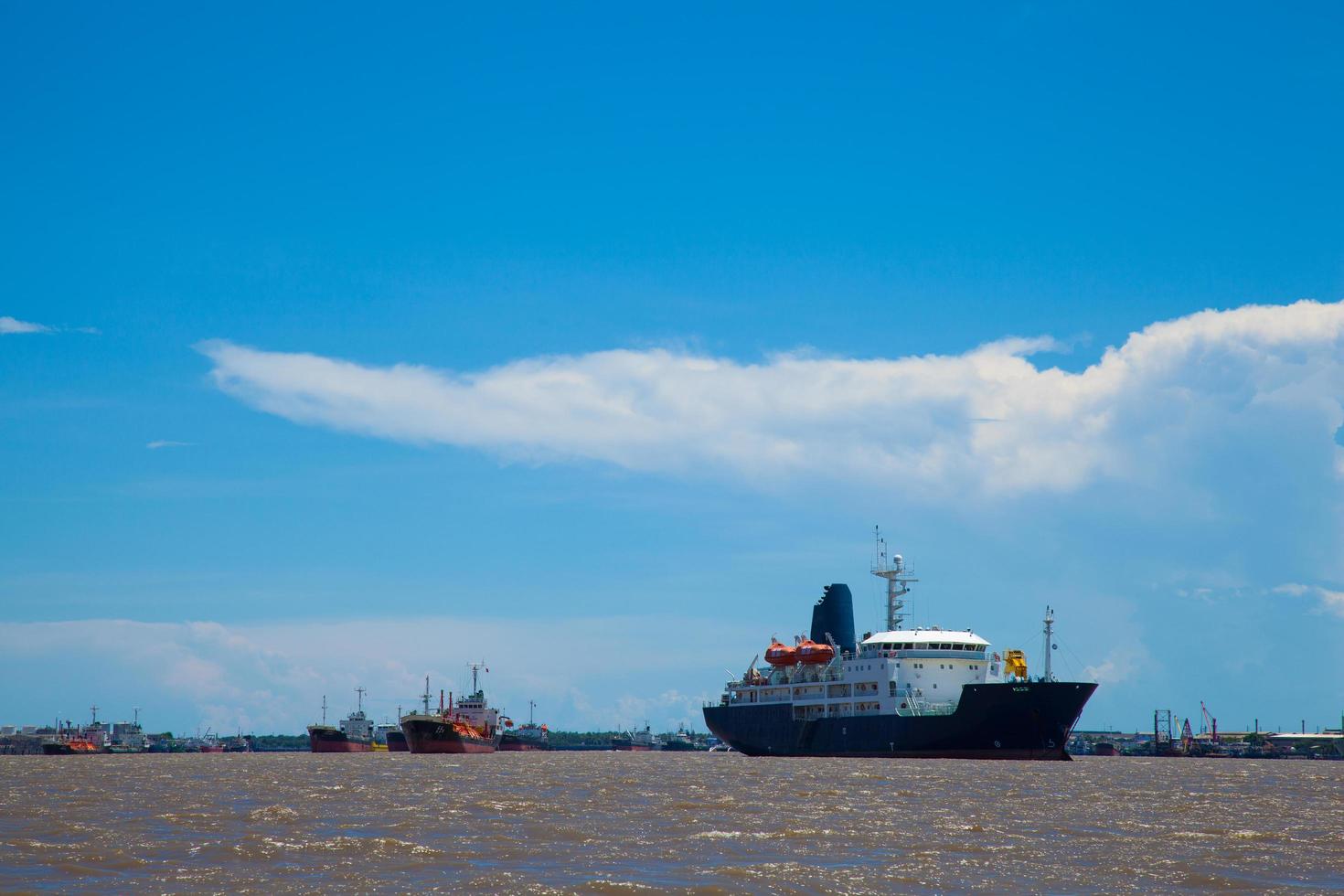 groot vrachtschip. foto