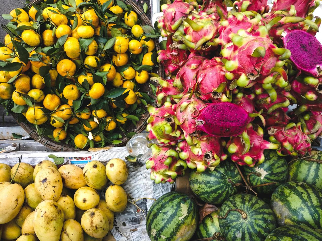 bovenaanzicht van fruit foto