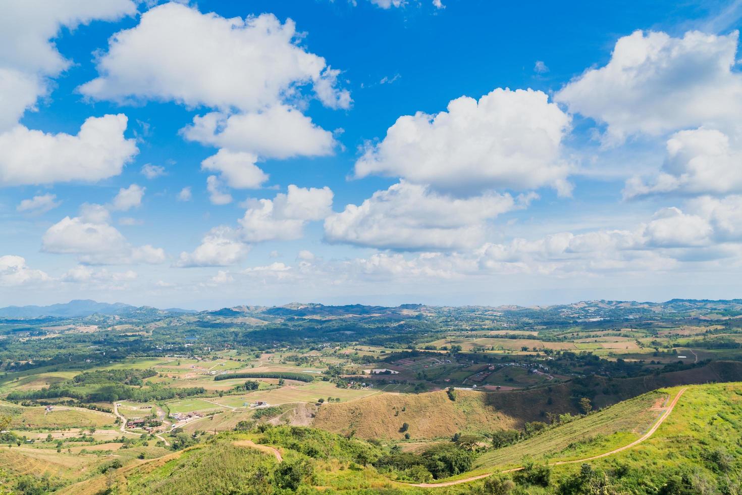 landschap van bos en bergen in Thailand foto