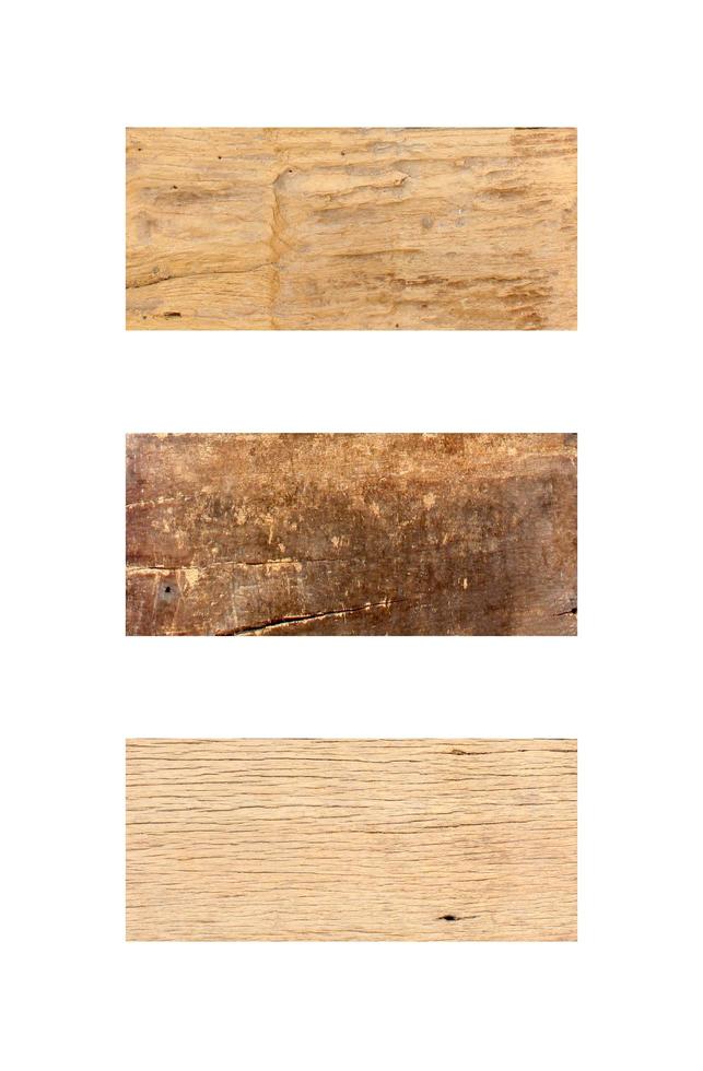 drie houten planken foto
