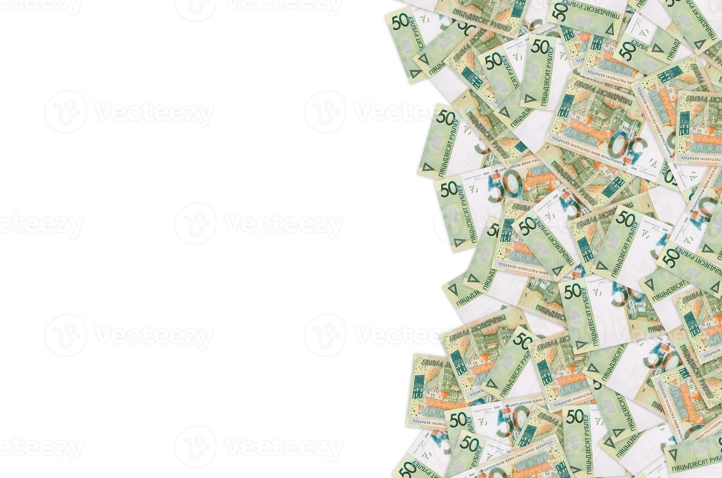 patroon van nieuw 50 roebel geld Bill in wit-rusland. denominatie in republiek van Wit-Rusland 2016 foto