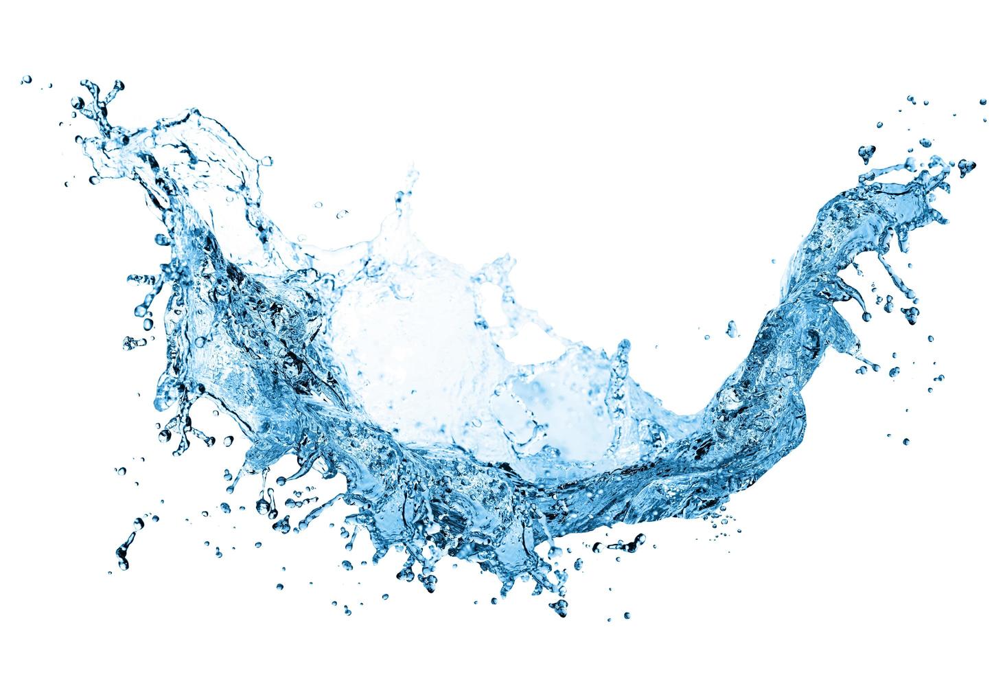 blauw water splash foto