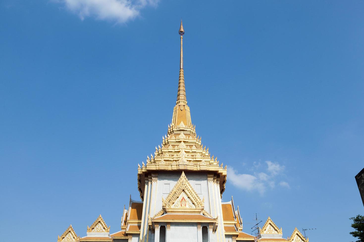 dak van een tempel in Thailand foto