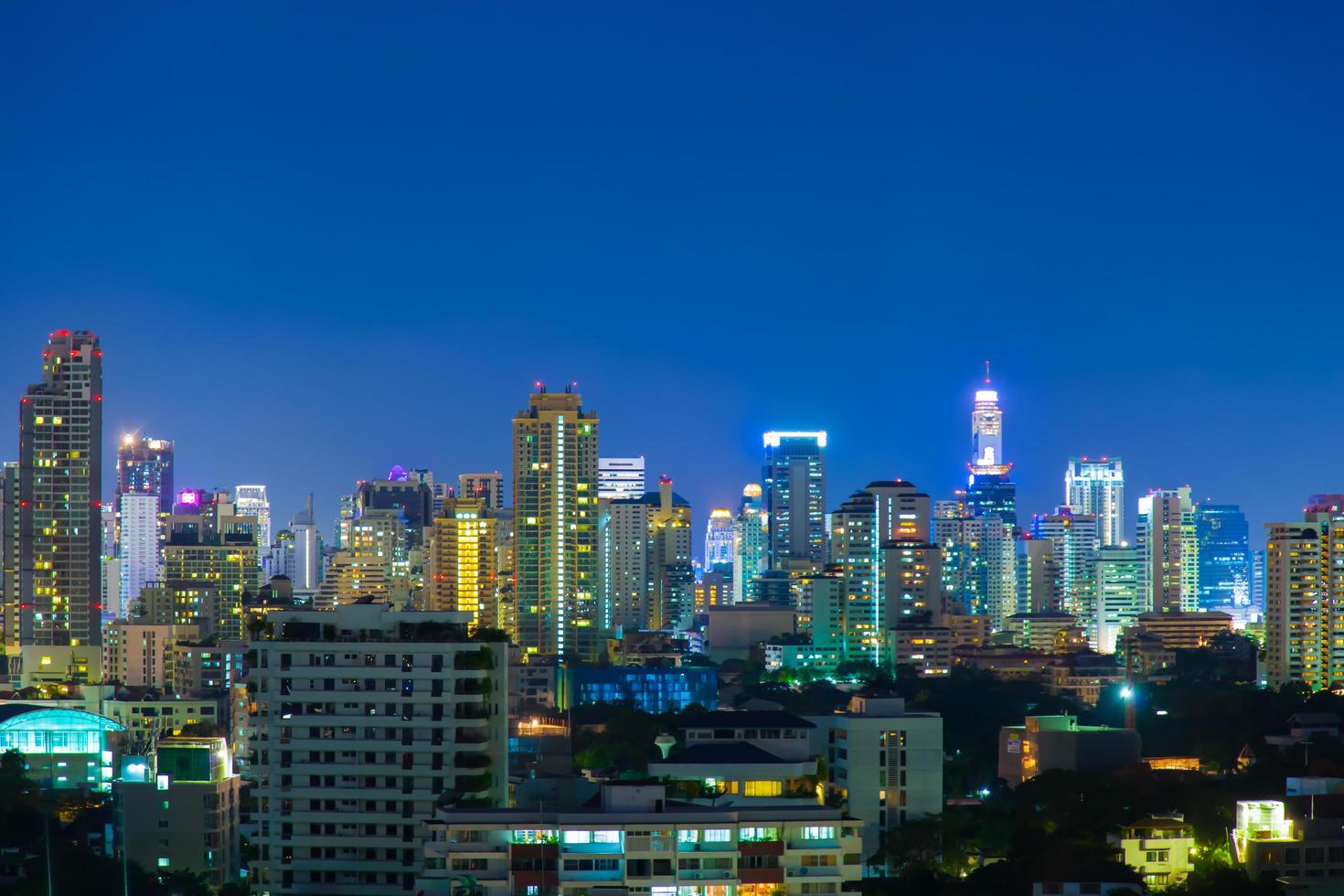 bangkok stad 's nachts foto
