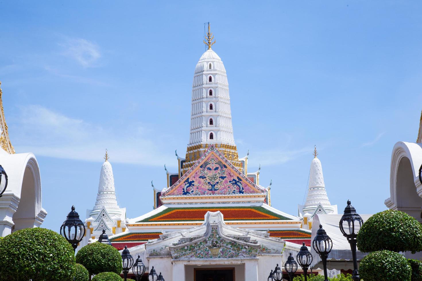 witte tempel in Thailand foto