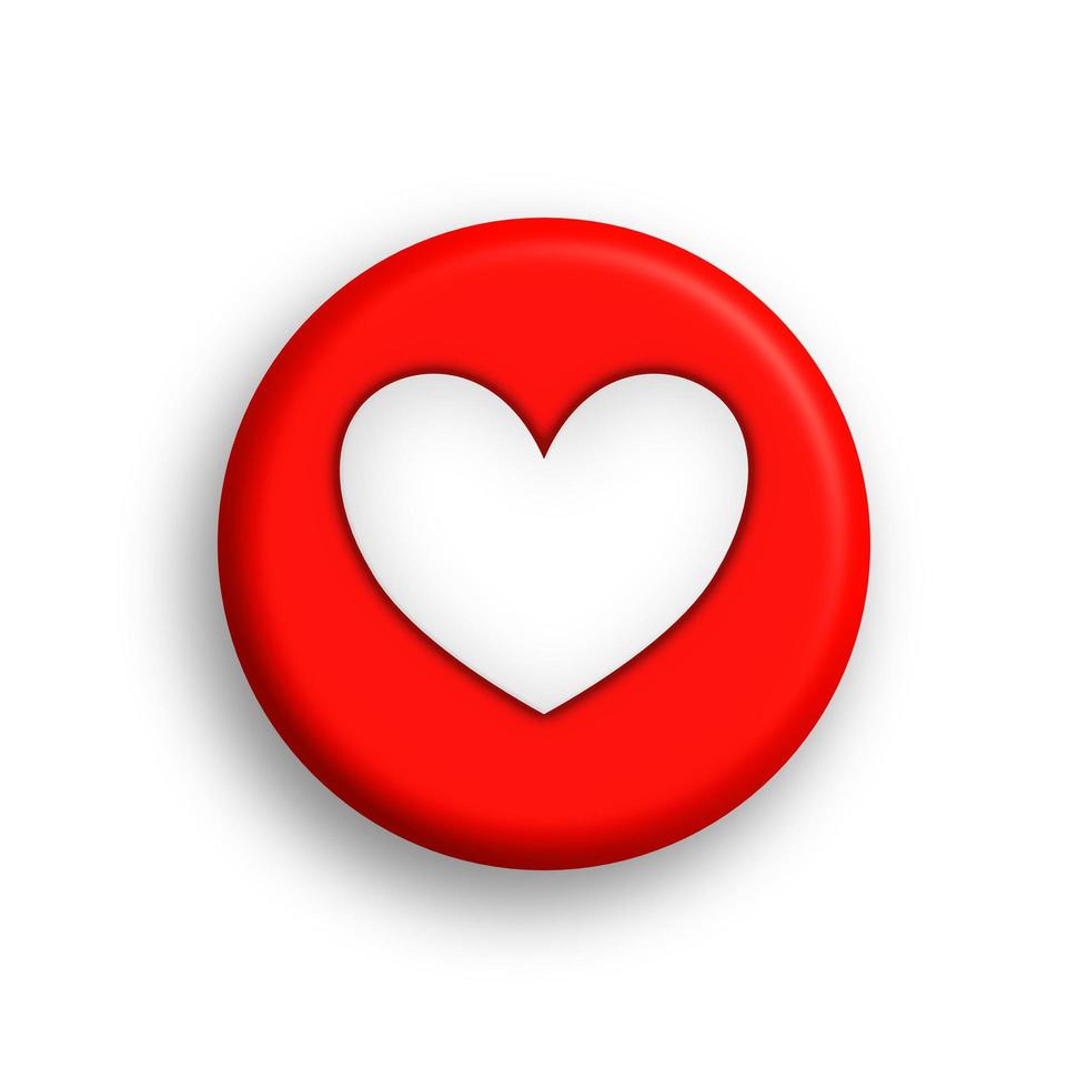 wit hart in rood cirkel. foto