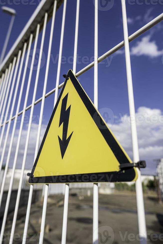 elektrisch gevaar teken foto