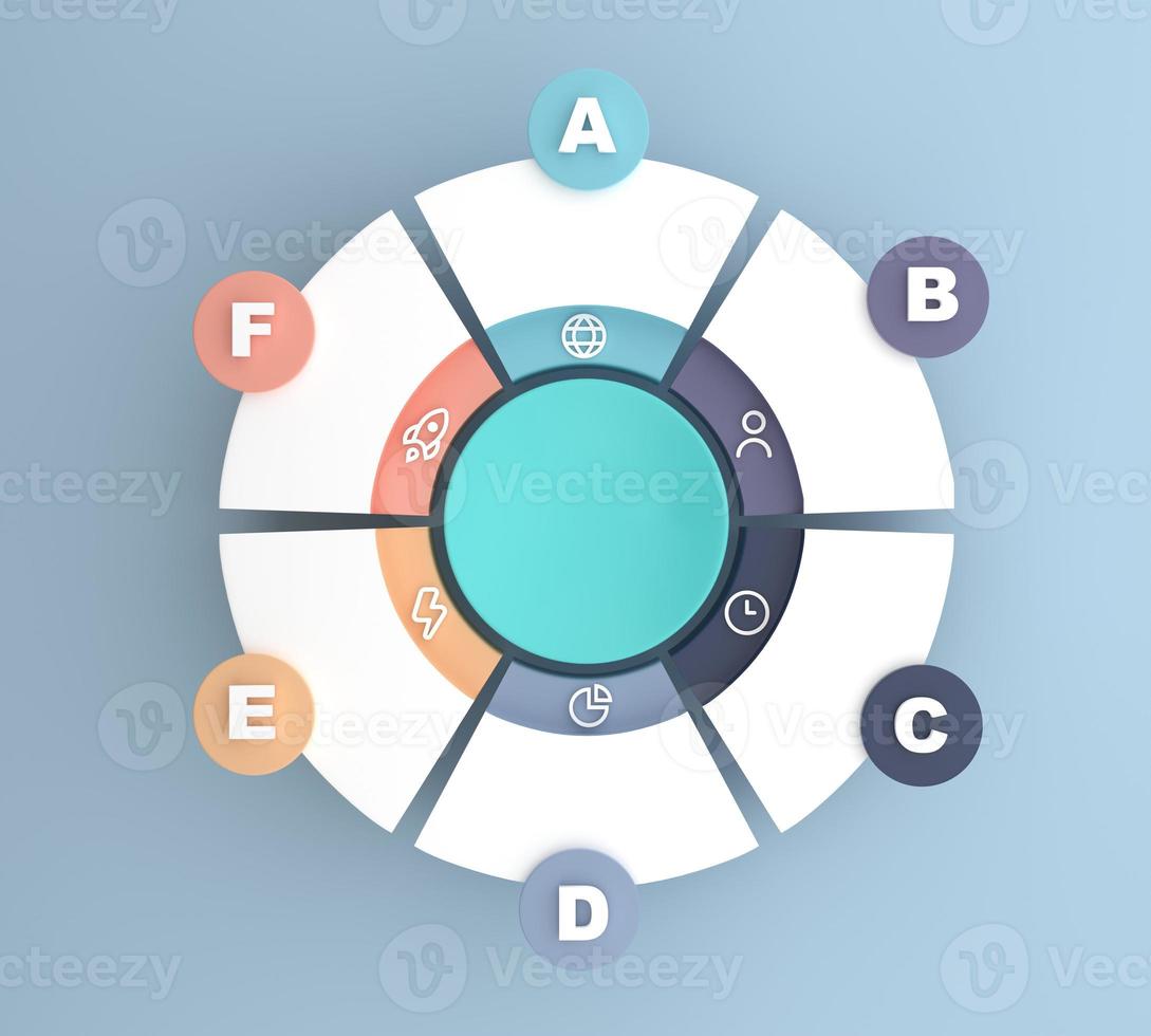 cirkel tabel infographic sjabloon voor presentaties, banier ontwerp voor reclame foto